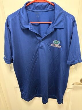 Florida Gators Men's Blue Polo Shirt - 'It's Great' Embroidered Logo